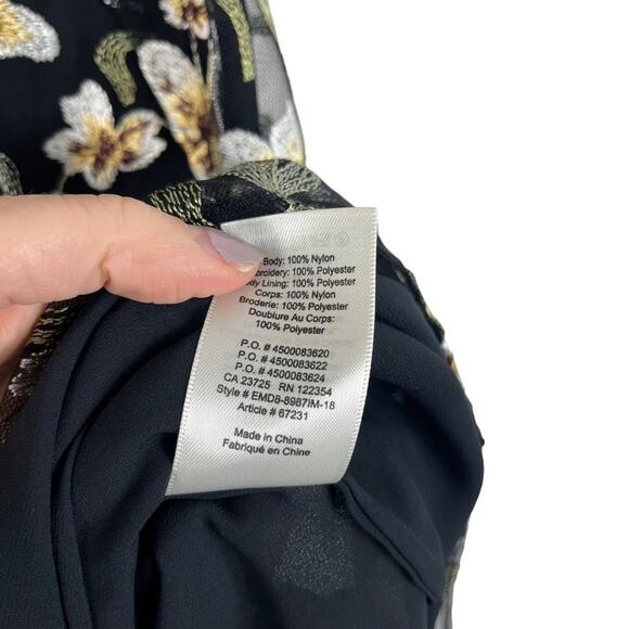 ARITZIA Little Moon Embroidered Floral Slip Mini Dress Cottage Fairy Goblin XXS - Picture 9 of 10